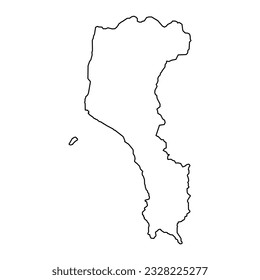 Mapa del condado de Pingtung, condado de la República de China, Taiwán. Ilustración vectorial.