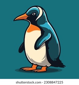 Pinguin illustration mascot logo modern. 