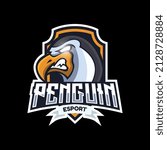Pinguin tactical mascot design, Emblem design for esports team. Vector illustration