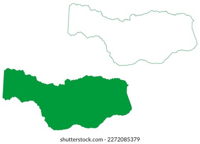 Pinheiros municipality (Espírito Santo state, Municipalities of Brazil, Federative Republic of Brazil) map vector illustration, scribble sketch Pinheiros map