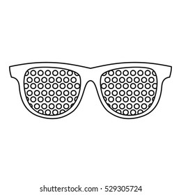 Pinhole glasses icon. Outline illustration of pinhole glasses vector icon for web