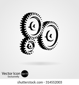 pinion gear icon. Vector illustration