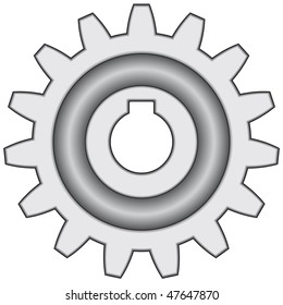 Pinion gear on white background - blend only