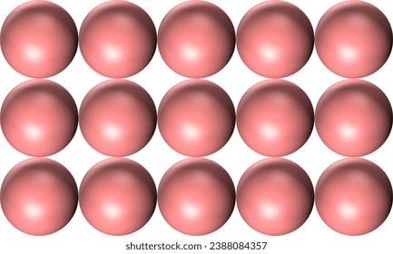 Pink 3D bubbles, dot or ball connect together as grid, repeat seamless pattern design for fabric print of t-shirt paint screen
