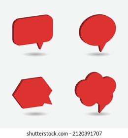 Pink 3d chat icon. Speech bubbles are good for social media etc.