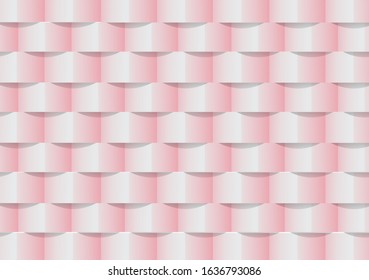 The pink 3D paper cut vector as element background