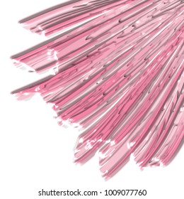 pink 3D veil pattern with diagonal floating heavy embossed pleats and dark shades on white background