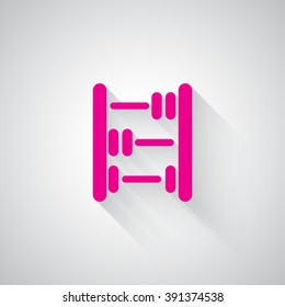 Pink Abacus web icon on light grey background