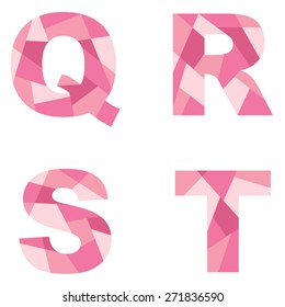Pink abstract Alphabet