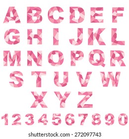 Pink abstract Alphabet
