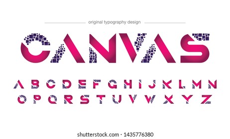 Pink Abstract Artistic Font Typography