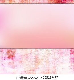 Pink abstract artistic hand drawn card or invitation background with falling sparkles lighting effect and place for your text.