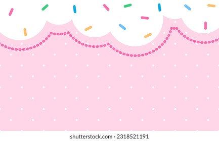 Pink abstract background. Decoration banner themed Lol surprise doll girlish style. Invitation card template. Colorful confetti sprinkle pattern wallpaper background svg