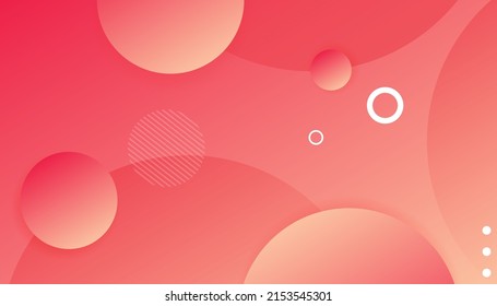 Pink abstract background. Dynamic circle abstract. Design abstract patterns with color circles, dots. Fluid modern abstract banner with geometric shape. Digital motion effect. Eps10 vector.