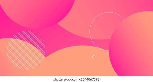 Pink abstract background. Dynamic circle abstract. abstract geometric circles on modern background. Graphic banner, poster with fluid shapes. vector eps10