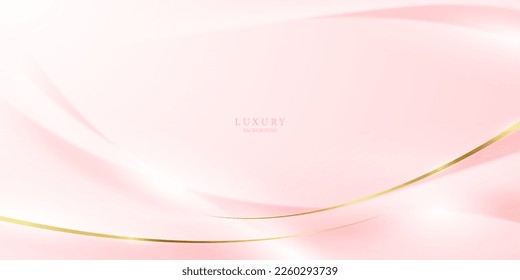 pink abstract background with luxury golden elements vector illustration