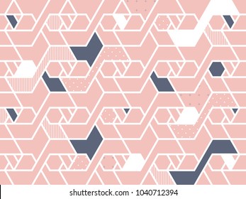 Pink abstract background, modern pattern for template, invitation card, poster, etc. Vector illustration.