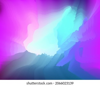 Pink abstract background with multicolored gradient. Wallpaper with blur in liquid style. Graphic gradient for your design. Printed cover for the site