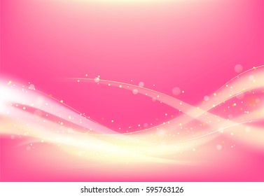 Pink abstract background star light of wave