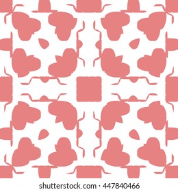 Pink abstract background, striped textured geometric seamless pattern