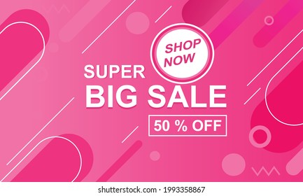 pink abstract background for super big sale 