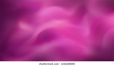 Pink abstract background vector color template with waves illustration. Gradient pattern ready for print or website