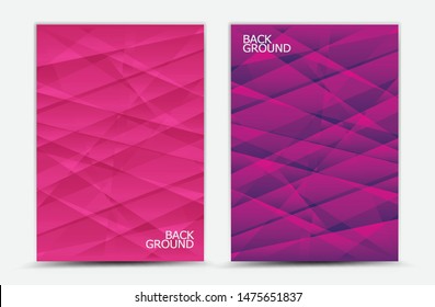 Pink abstract background vector, cover template, business flyer, web texture, graphic design elements