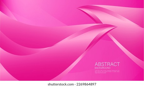 Fondo abstracto rosa, fondo de onda rosa para valentina, fondo degradado, patrón de onda, vector geométrico, textura mínima, diseño de cubierta rosa, volante, pancarta, decoración de pared, papel pintado