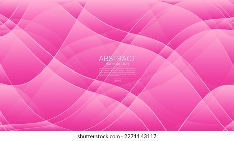 Pink abstract background, pink wave background for valentine, gradient background, wave pattern, Geometric vector, Minimal Texture, pink cover design, flyer, banner, wall decoration, wallpaper