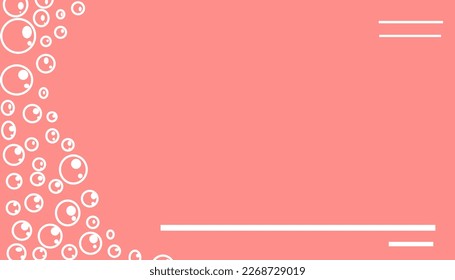 Pink Abstract background with white bubbles pattern. Perfect for book covers, website wallpapers, posters, banners, advertisements