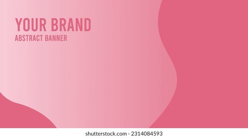pink abstract banner background with empty space for product