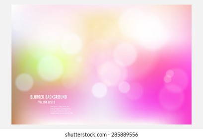 pink abstract blurred tone light background. vector illustrator valentine design template.