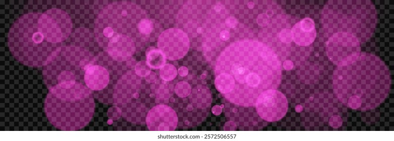 Pink abstract bokeh effect for background.Festive sparkling gold dust png.Vector illustration.EPS 10.