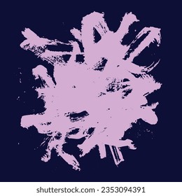 Pink abstract brush stroke hand draw illustration background isolated in black background 