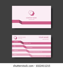 Pink Abstract Business Card Templates