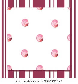 pink abstract circle decorative seamless pattern vector design on white background. fashionable print texture for shirt cloth or textiles. abstract wallpapers. Summer design illustration