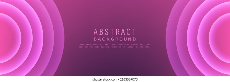 pink abstract circle light neon art banner