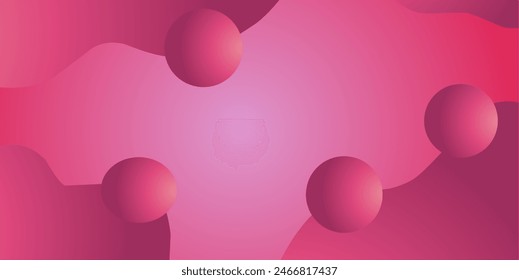 Pink Abstract Circle Shape Gradient Background 
