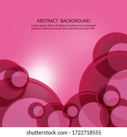 
Pink abstract circles background. Halftone white circles on a pink background. Vector illustration eps 10