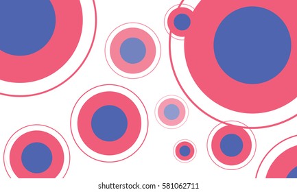 pink abstract circles and rings background