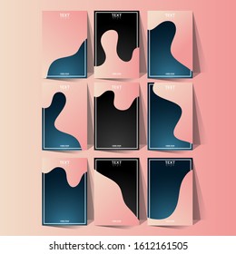 pink abstract cover page template