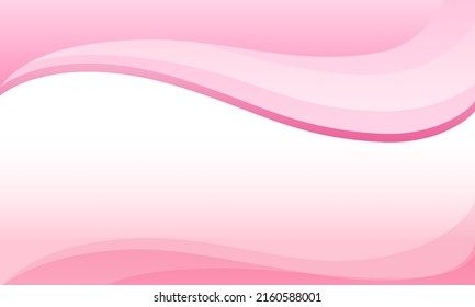 Pink abstract curve pattern background with copy space, Wave Abstract Background. For Design Flyer, Banner, Landing Page. Vector Illustration with Color Gradient