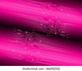 pink abstract cyber future technology concept background, illustration, circuit, binary code. move motion speed. sci-fi. vector