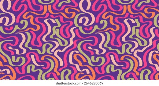 Patrón de laberinto de Doodle Abstractas rosa