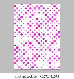 Pink abstract dot pattern brochure background - vector stationery template design