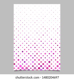 Pink abstract dot pattern brochure background - vector stationery template design