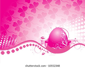 pink abstract easter egg background vector illustration