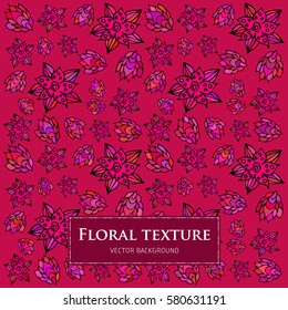 pink abstract floral vector background, flowers