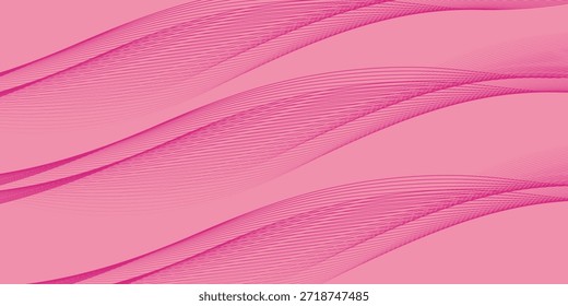 Pink abstract flow lines background design. White pink soft light gradient cloud in pastel color background. Vector illustration. eps 10.
