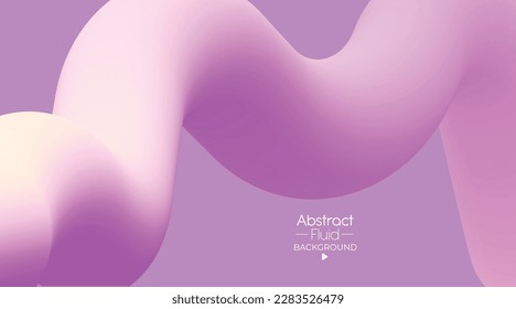 Ola fluida rosada abstracta. Afiche moderno con forma de flujo 3d degradado. Diseño de fondo de innovación para la página de inicio.